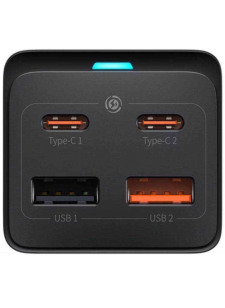 Baseus - "Baseus GaN3 Pro Desktop Powerstrip AC+2U+2C 65W EU Black (Include：Baseus Xiaobai series fast charging Cable Type-C  to Type-C 100W(20V/5A) 1m Black）" - Image 1
