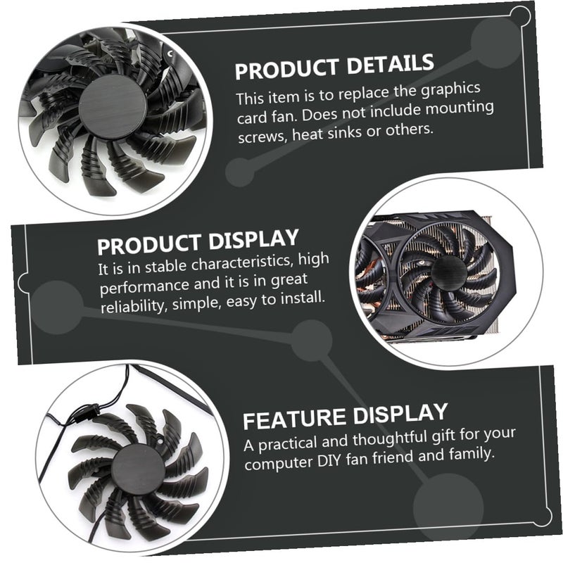 75mm 2 Pin GPU Cooling Fan Replacement for Pld08010s12h Graphic Card Cooler Gaming PC - Image 4