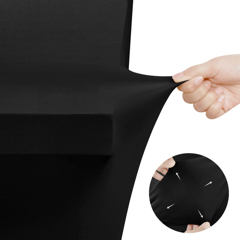 Utopia Kitchen Spandex Tablecloth 2 Pack [4FT  Black] Tight  Fitted  Washable and Wrinkle Resistant Stretch Rectangular Patio Table Cover for Event  Wedding  Banquet & Parties [48Lx30Wx30H Inch] - Image 5