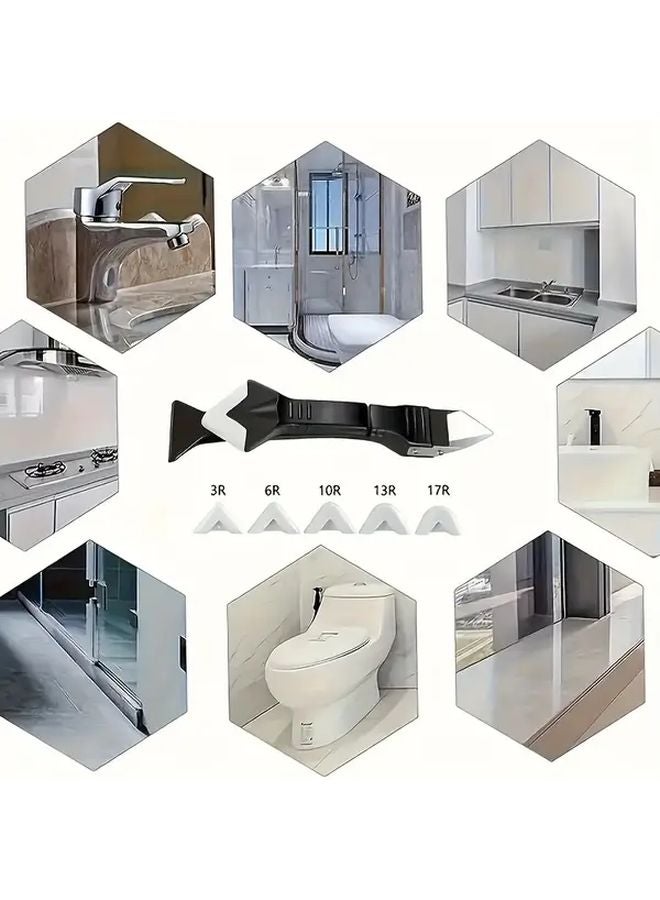 Black 3 In 1 Grout Removal Tool Caulking Finishing Kit For Kitchen Bathroom - Image 5