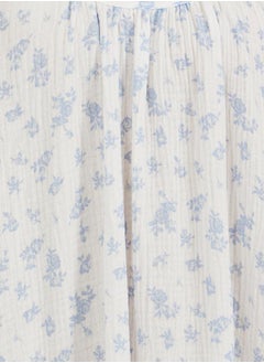 Styli Floral Print Ruffled Trim Cotton Slip Dress  - Image 3