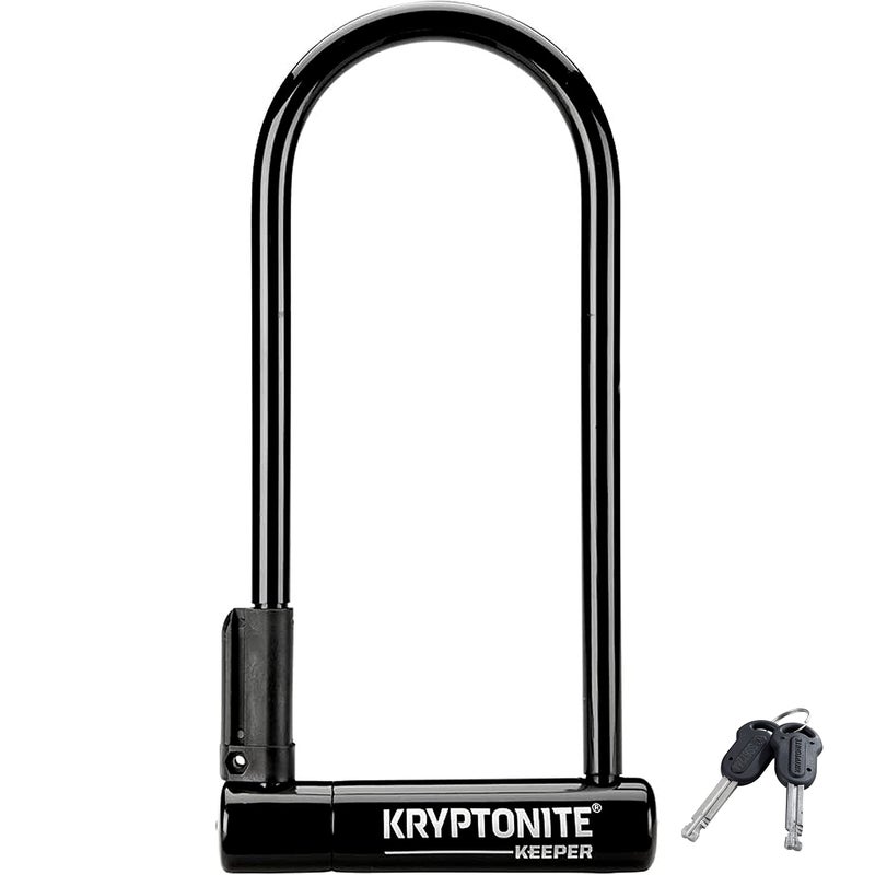 Kryptonite Keeper Bike ULock AntiTheft Security Bicycle U Lock 12mm Steel Shackle with Mounting Bracket and Keys High Security Lock for Bicycles ScootersBlack