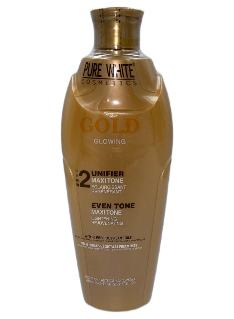 بيور وايت كوزماتيكس لوشن جولد جلووينج لتفتيح البشرة 400 مل - Image 1