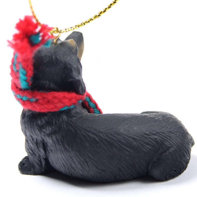 Conversation Concept Dachshund Tiny Miniature One Christmas Ornament Black - Delightful! - Image 2
