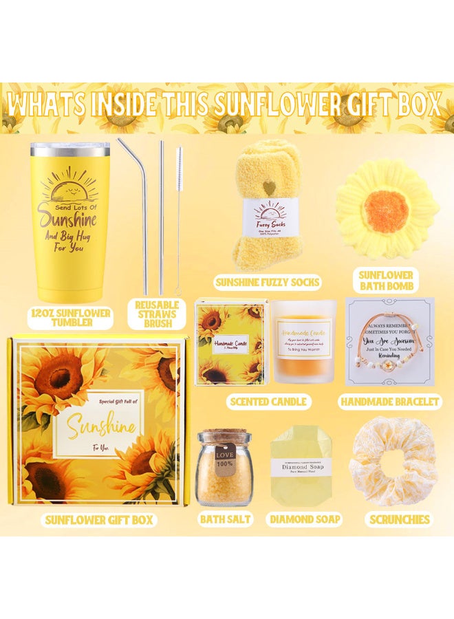 HSEAMALL Gift Set for Ladies, Spa Gift Basket for Women, Unique Gift Ideas For Wife Women Girls, Luxury Gift Box for Birthday Christmas Anniversary Eid Wedding, Get Well Soon Gift Set with Candle Soap Bath Bomb Tumbler - Image 2