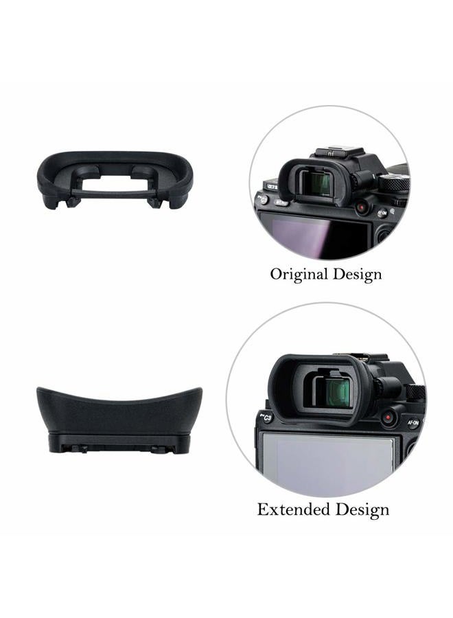 JJC 2 Packs Eyecup Eyepiece Eyeshade for Sony a7III a7II a7 a7R IV a7R II a7R III a7S II a9 a58 a99 II Viewfinder Replaces Sony FDA-EP18 FDA-EP16 FDA-EP15 Eye Cup - Image 2