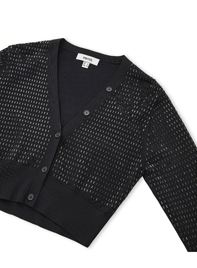 Ipekyol Crop Cardigan With Rhinestones  - Image 5