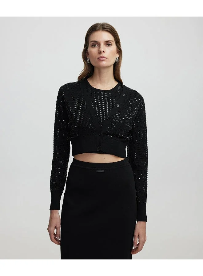 ابيكول كارديجان قصير مرصع بالكريستال