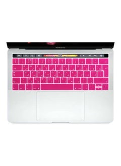 Arabic English Keyboard UK Layout Skin For Apple MacBook Pro 13-inch/15-inch With Touch Bar Hot Pink - pzsku/ZE19C91B097770958C4B9Z/45/_/1740069365/c3d880c6-5471-40ec-bb0e-a1bbb85b41c8