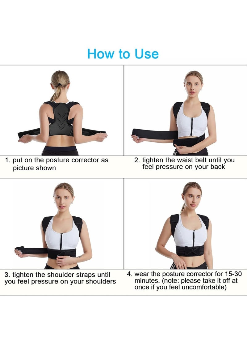 Posture Corrector for Men Women Back Brace Adjustable Straps Shoulder Support Trainer - Image 3