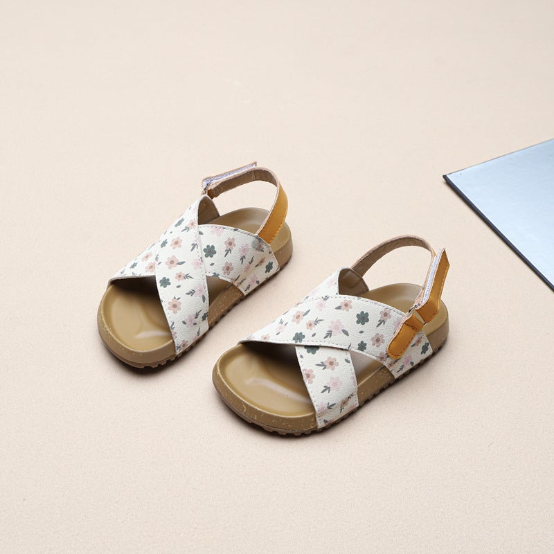 Girls Sandals 2025 Girls Flower Open Toe Princess Shoes Korean Style Baby Girl Fashion Easiest For Match Beach Shoes - Image 5