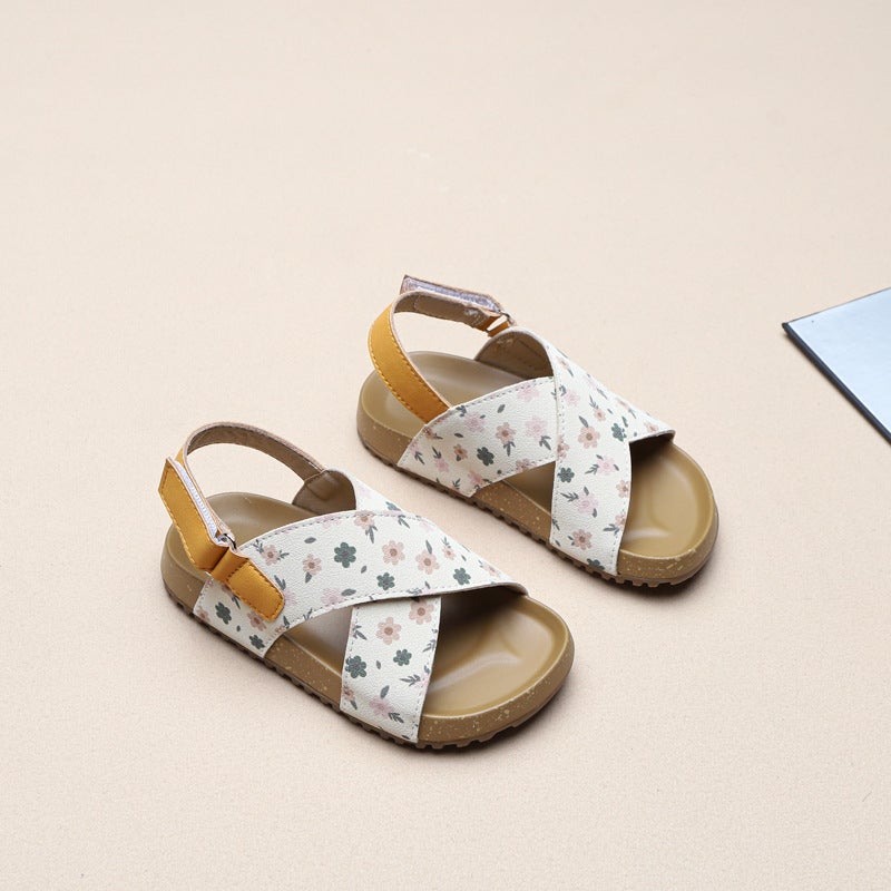 Girls Sandals 2025 Girls Flower Open Toe Princess Shoes Korean Style Baby Girl Fashion Easiest For Match Beach Shoes - Image 3
