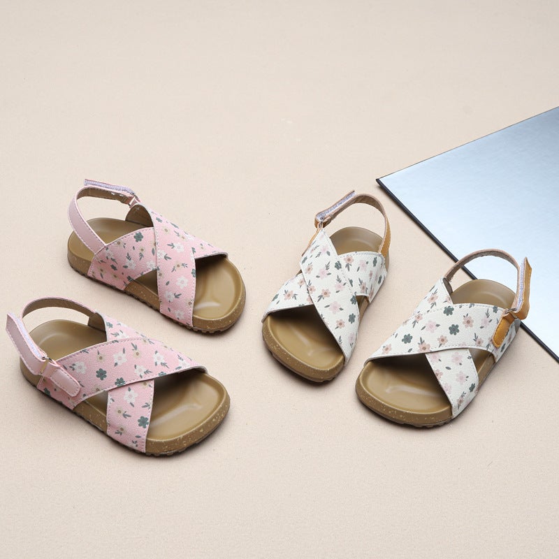 Girls Sandals 2025 Girls Flower Open Toe Princess Shoes Korean Style Baby Girl Fashion Easiest For Match Beach Shoes - Image 2