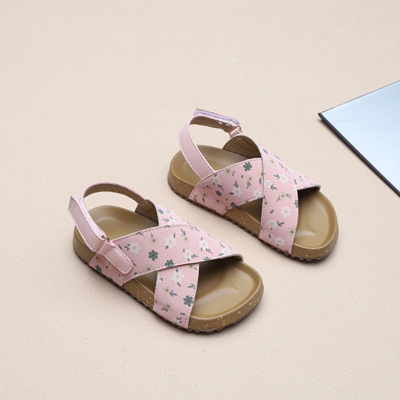 Girls Sandals 2025 Girls Flower Open Toe Princess Shoes Korean Style Baby Girl Fashion Easiest For Match Beach Shoes - Image 4