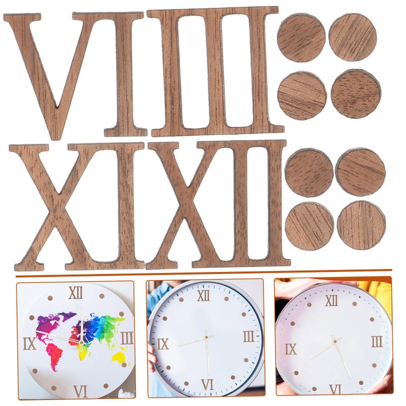 Roman Numerals Clock Numbers Replacement Kit with Dots for DIY Wall Clock Repair Easy Install Home Office - Image 4