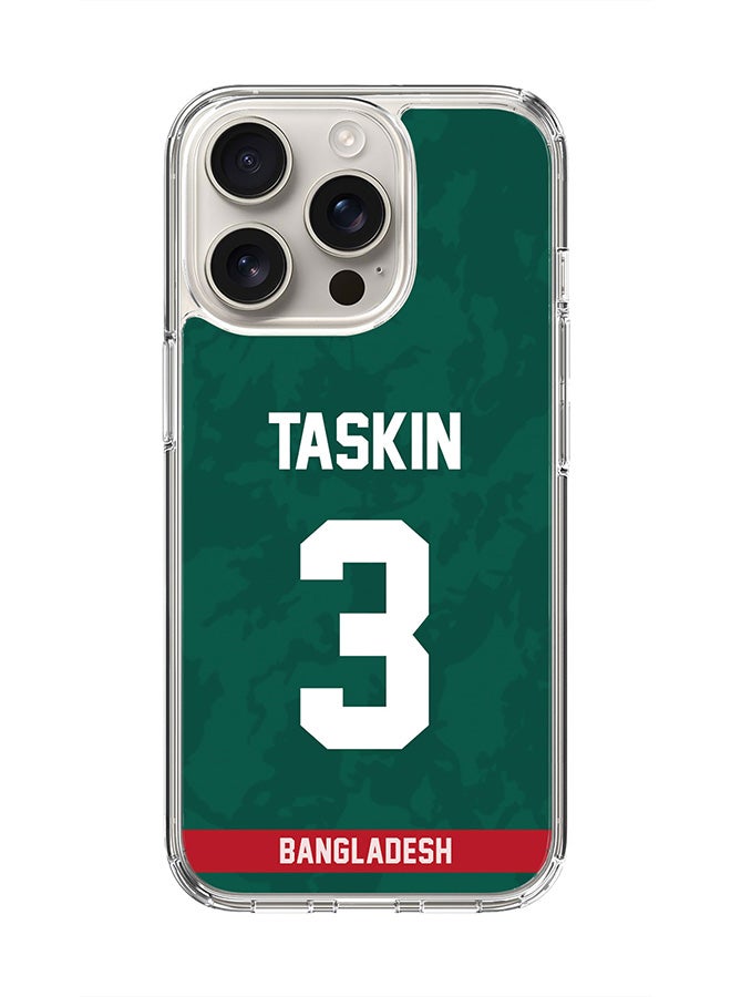 Stylizedd For iPhone 16 Pro Case [Compatible with MagSafe] Slim Magnetic cover Clear Phone Case - Team Bangladesh Taskin Ahmed, Jersey No 3 - Image 1