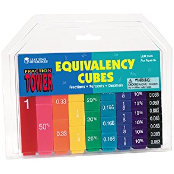 LER2509 FRACTION TOWER ACTIVITY SET, 51 CUBES, GRADES 1-6, 1 PIECE, MULTICOLOR - Image 1