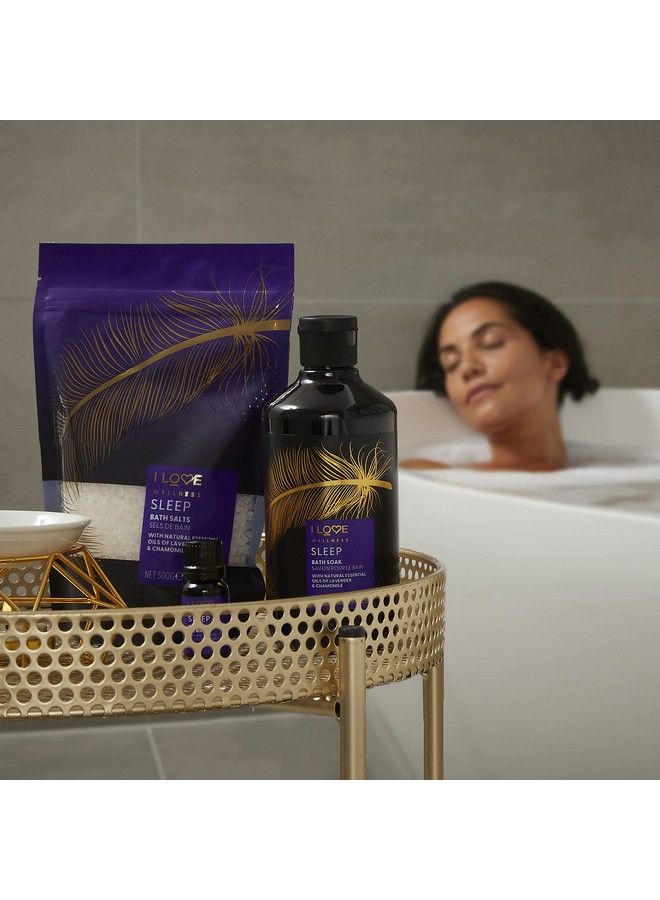 I LOVE Wellness Sleep Bath Soak With Natural Essential Oils Of Lavender & Chamomile Fragranced Bath Soak Invigorating Aroma Vegetarian & Veganfriendly 500Ml - Image 4