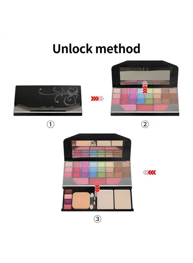 adbeni All In One Makeup Kit - Eyeshadow With Brush, Compact Powder, Lip Colors, Blusher - Image 3