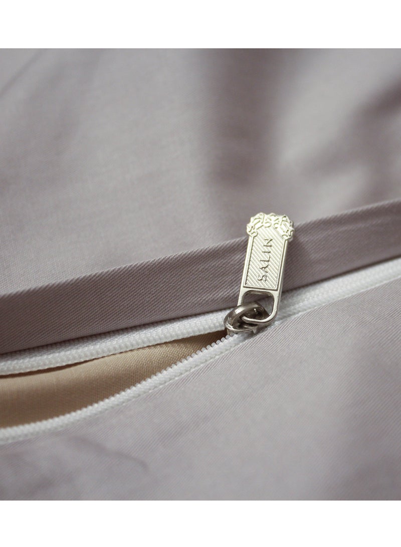 Satin Light Luxury Embroidery Romantic Yellow Grey 200 * 230cm Bed Set of Four Pieces  - Image 5