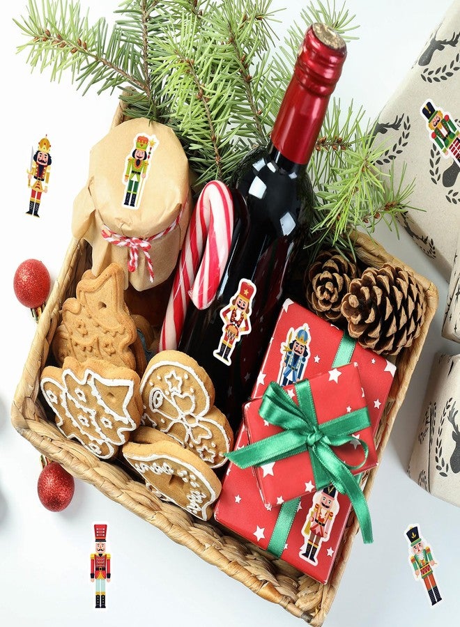Whaline 1000Pcs Christmas Nutcracker Stickers Roll Xmas Cartoon Nutcracker King and Soldier Self-Adhesive Sticker Decals for Birthday Holiday Party Decor Supplies, 8 Designs - Image 5