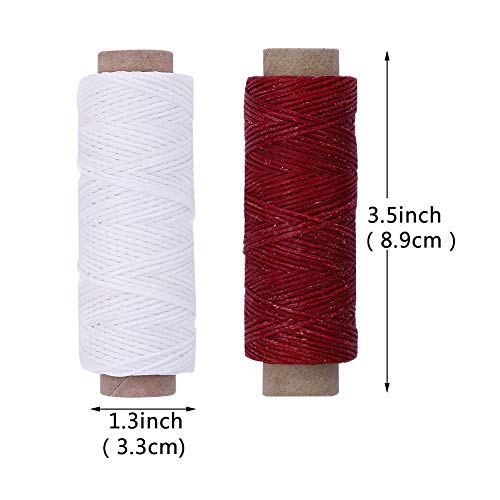 BUTUZE 550Yards Leather Sewing Waxed Thread,150D 55Yards Per Spool Stitching Thread for Craft DIY,Bookbinding,Shoe Repairing,Leather Sewing - Image 2