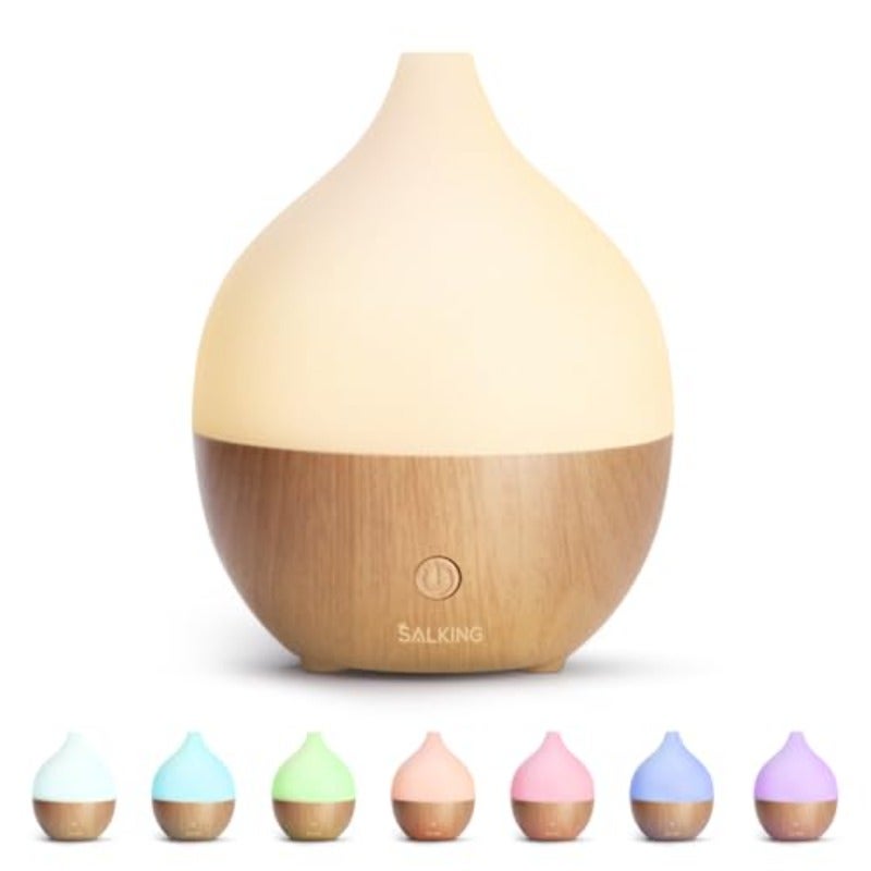 Essential Oil Diffuser 100ml Small Aromatherapy Diffuser with Auto Shut-Off Function Ultrasonic Diffusers for Essential Oils Cool Mist Humidifier with Warm White Lights for Office Home - Image 2