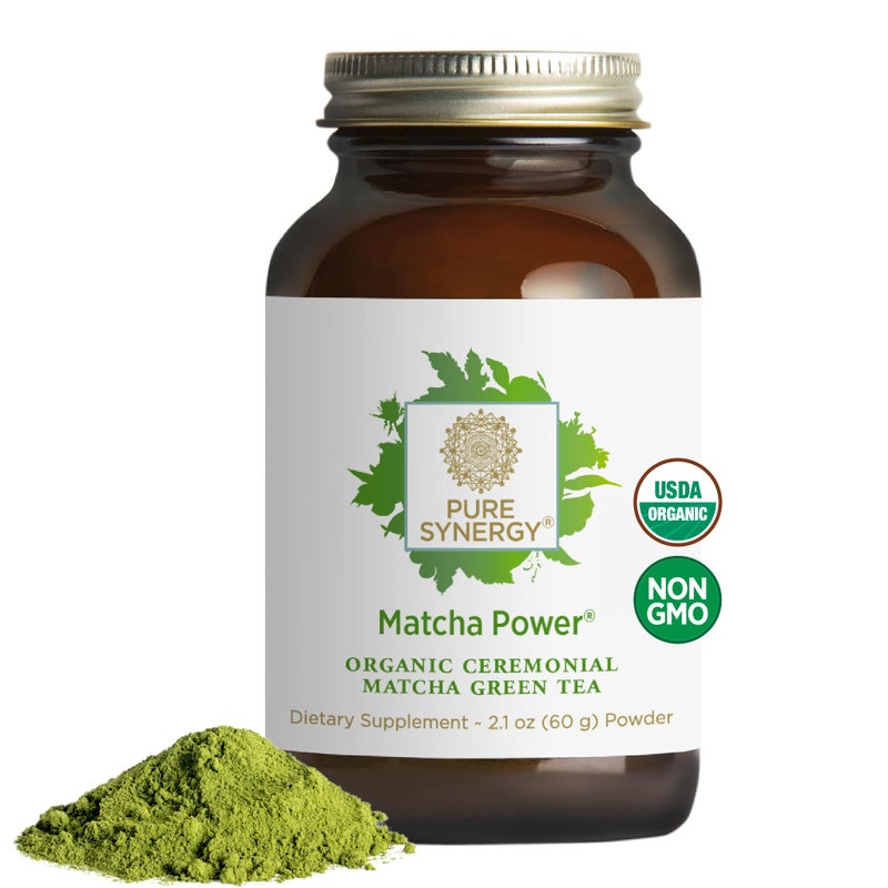 PURE SYNERGY Matcha Power | Organic Matcha Powder | Ceremonial Grade Japanese Green Tea Powder | For Enhanced Energy & Alertness (2.1 oz) - Image 1