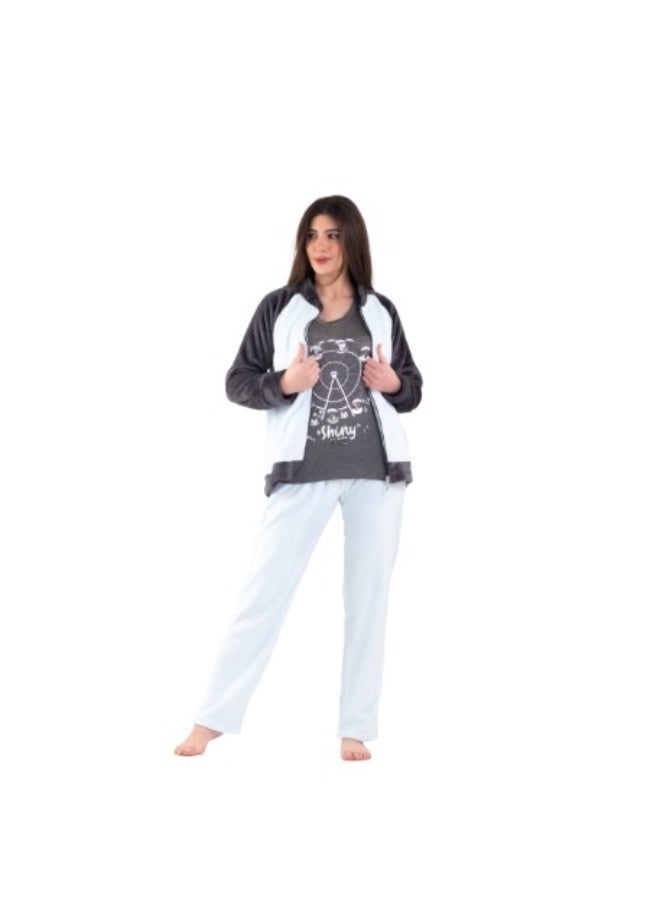 Dadoush Women's casual Winter pajamas, 3 pieces,  Dadoush - Image 5