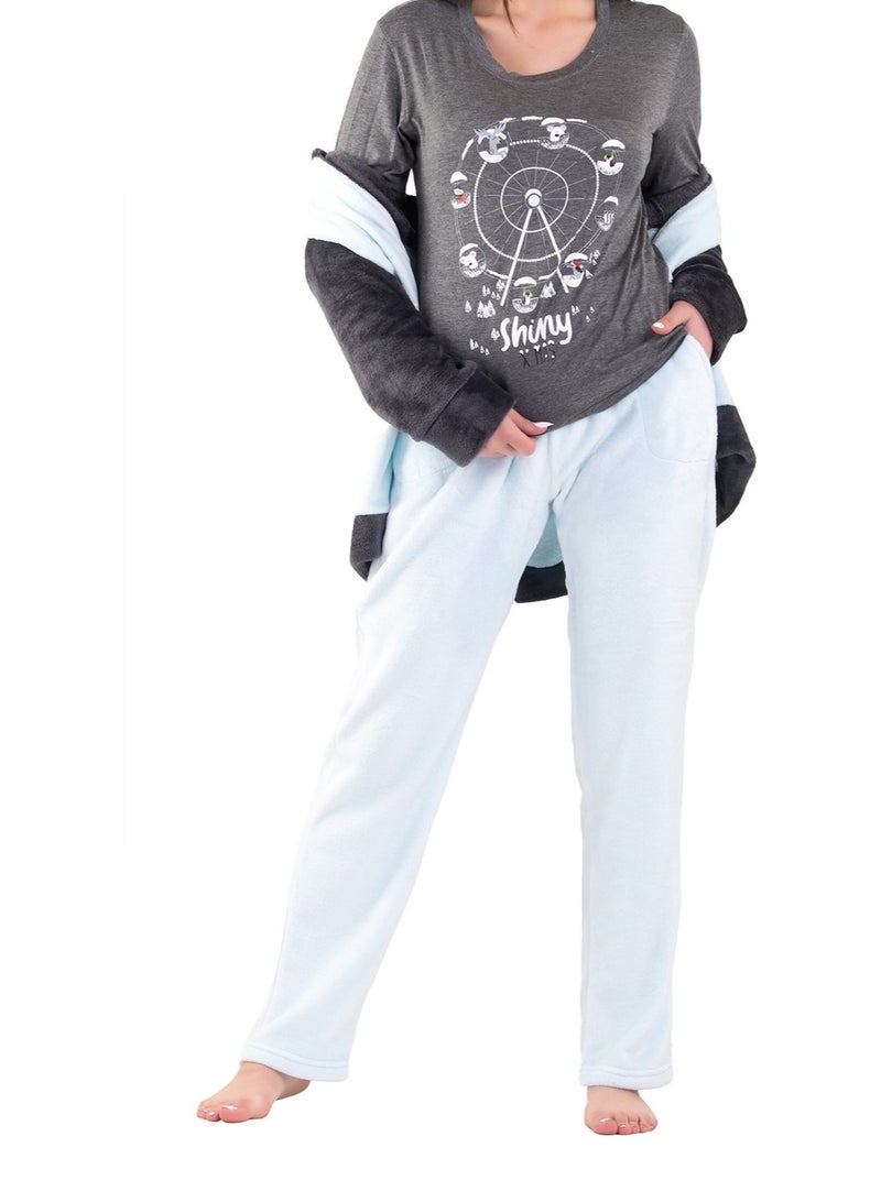 Dadoush Women's casual Winter pajamas, 3 pieces,  Dadoush - Image 4