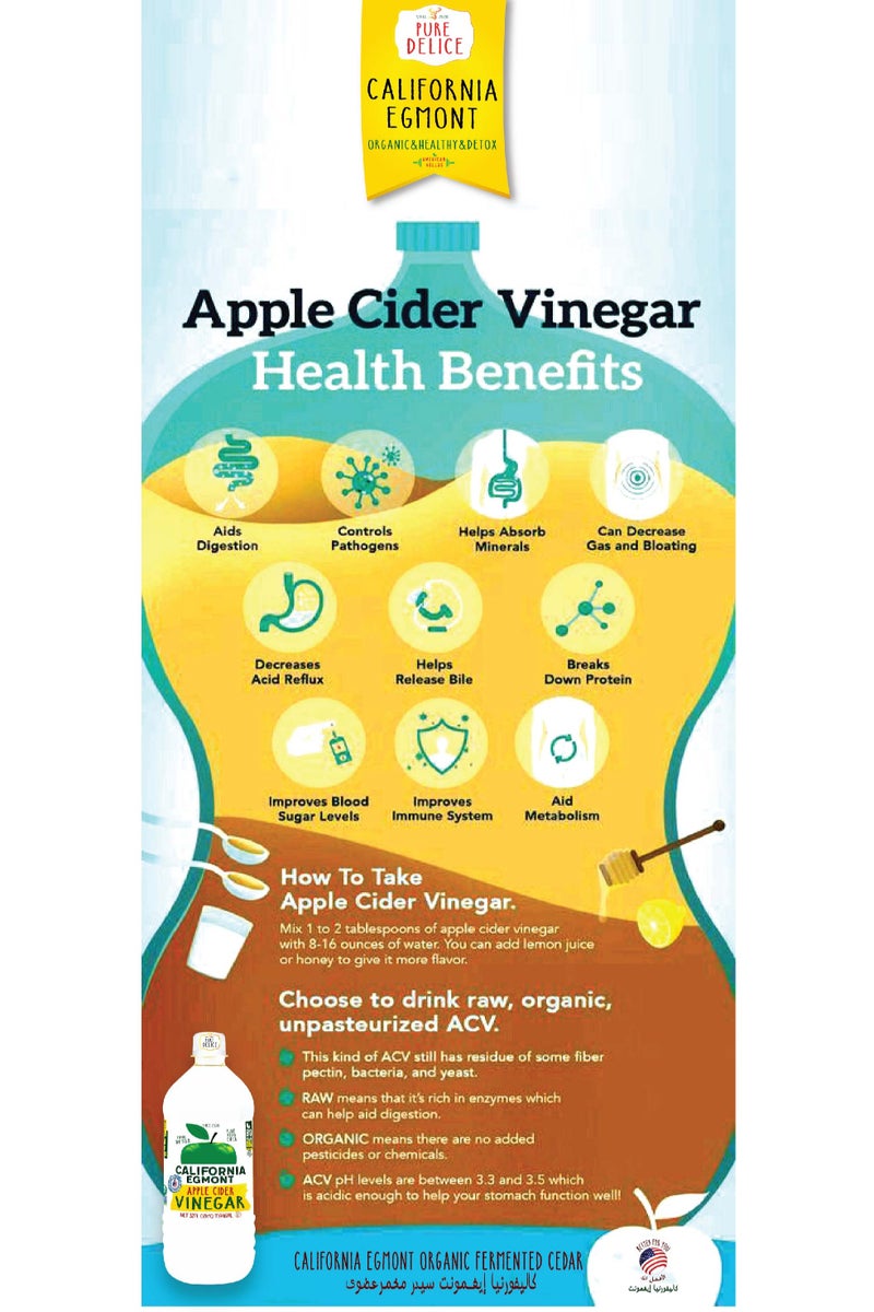 CALIFORNIA EGMONT Organic Fermented Apple Cider Vinegar - 946 ml - Image 5