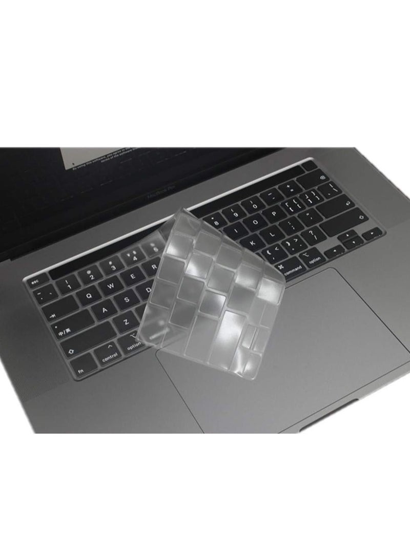 Ultra Thin Clear Keyboard Cover for MacBook Pro 13 Inch 2020-2023 M2 A2338 M1 A2289 A2251, for MacBook Pro 16 Inch 2020 2019 A2141, US Layout Keyboard Protector Skin( Not Cover Touch Bar) - Image 3