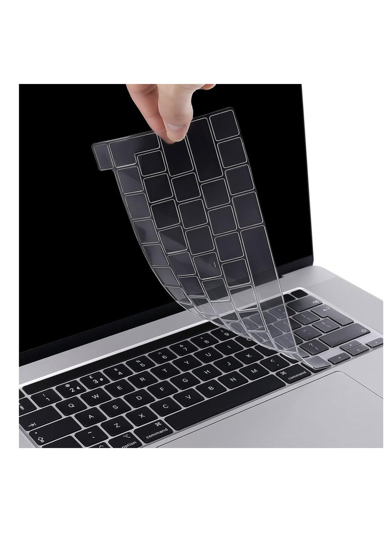 Ultra Thin Clear Keyboard Cover for MacBook Pro 13 Inch 2020-2023 M2 A2338 M1 A2289 A2251, for MacBook Pro 16 Inch 2020 2019 A2141, US Layout Keyboard Protector Skin( Not Cover Touch Bar) - Image 1