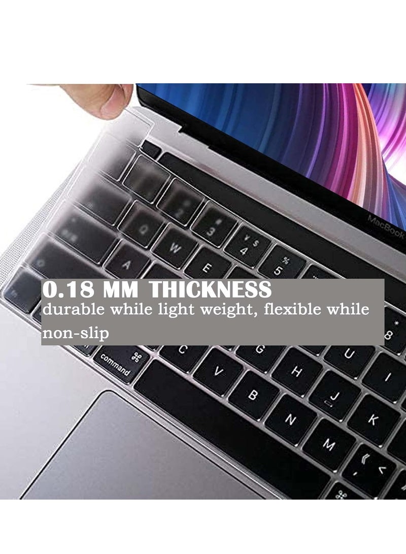 Ultra Thin Clear Keyboard Cover for MacBook Pro 13 Inch 2020-2023 M2 A2338 M1 A2289 A2251, for MacBook Pro 16 Inch 2020 2019 A2141, US Layout Keyboard Protector Skin( Not Cover Touch Bar) - Image 2