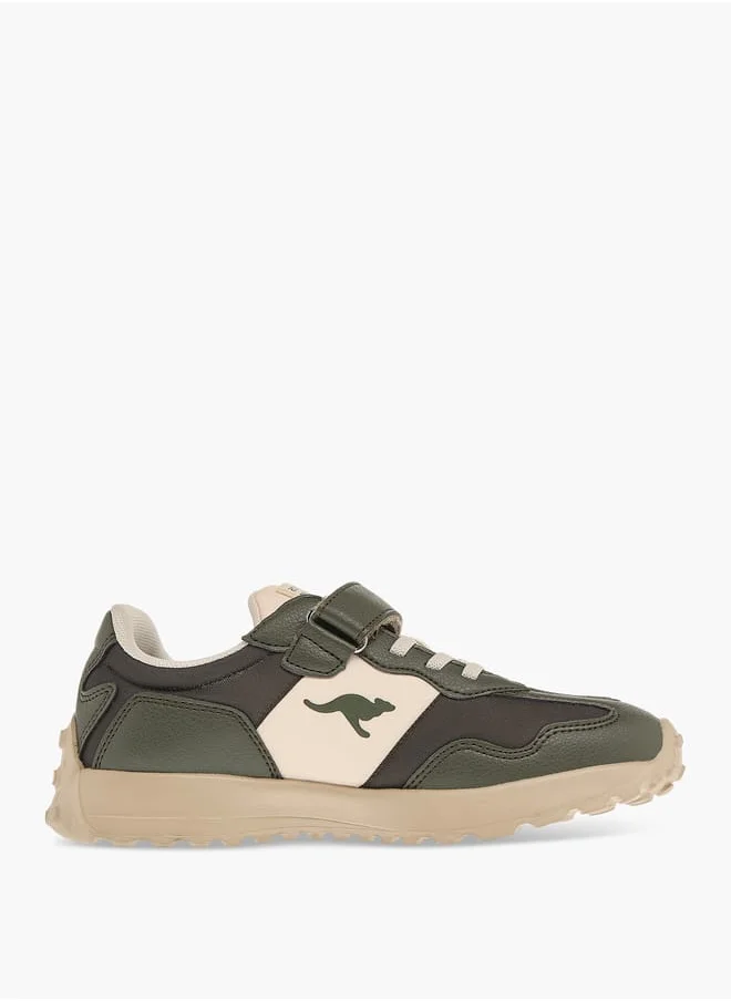 kangaROOS Boys' Panelled Sports Shoes with Hook and Loop Closure