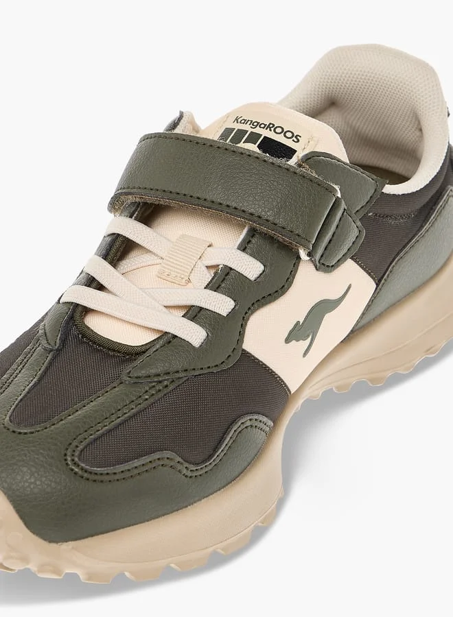 kangaROOS Boys' Panelled Sports Shoes with Hook and Loop Closure