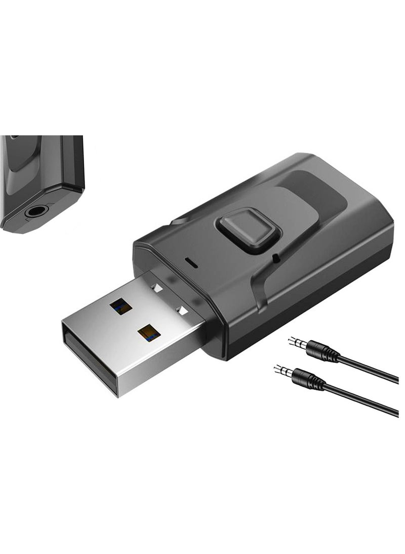 Generic USB Wireless Audio 2-in-1 Bluetooth 5.0 Receiver Transmitter TV Computer Car AUX  - Image 1