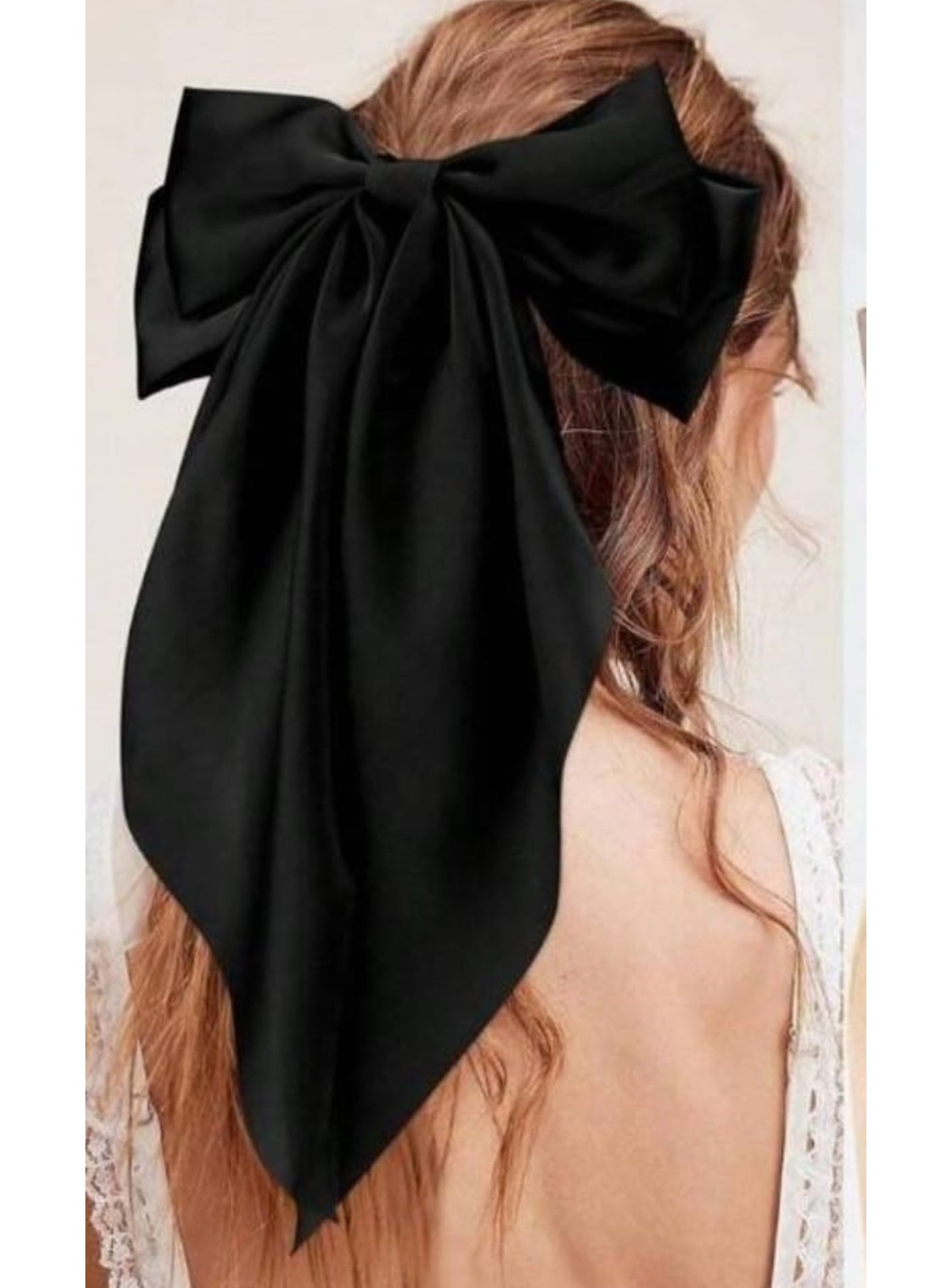 Hair Bows For Women , Large Bowknot Hair Accessories, Silk Satin Hair Ribbon Barrettes