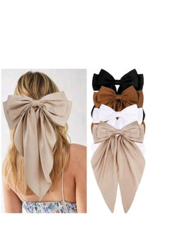 Generic Hair Bows For Women ,  Large Bowknot Hair Accessories, Silk Satin Hair Ribbon Barrettes  - Image 4