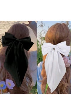 Generic Hair Bows For Women ,  Large Bowknot Hair Accessories, Silk Satin Hair Ribbon Barrettes  - Image 5