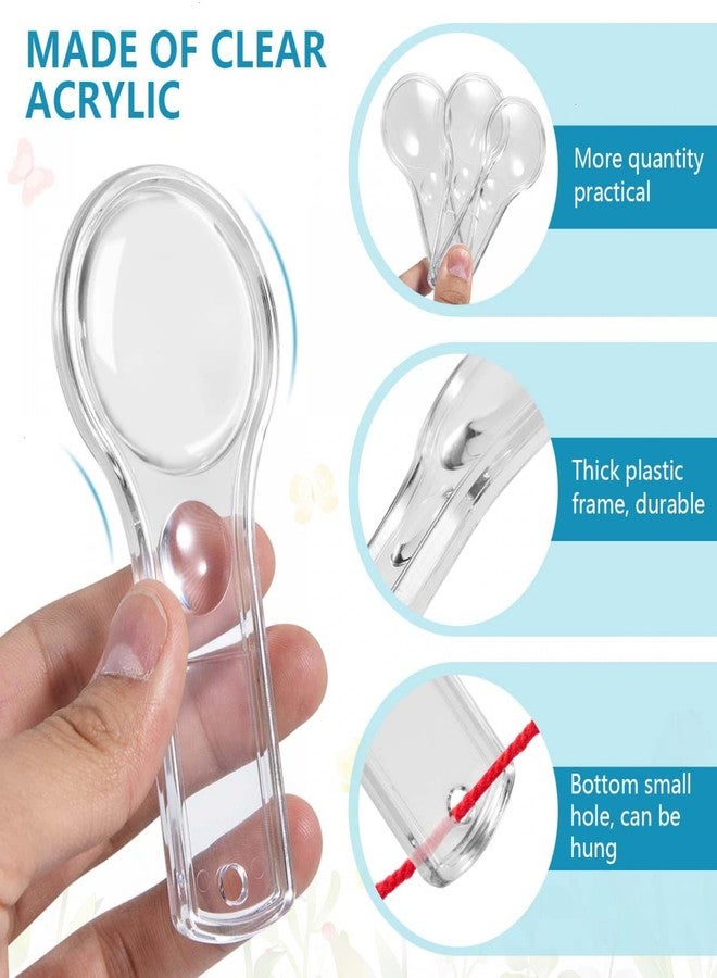 SenseYo 30 PCS Clear Mini Magnifying Glass for Kids, 5X Small Kid Magnifier for Hobbies, Science, Study - Image 3