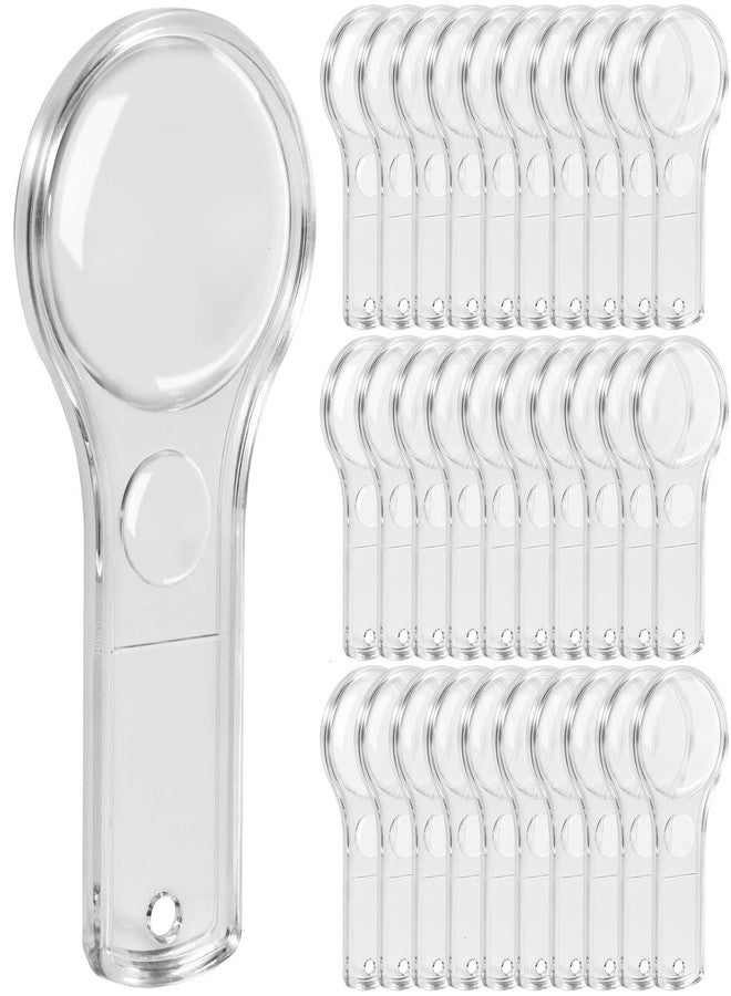 SenseYo 30 PCS Clear Mini Magnifying Glass for Kids, 5X Small Kid Magnifier for Hobbies, Science, Study - Image 1