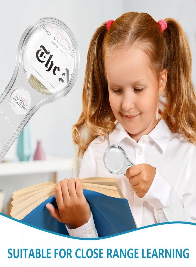 SenseYo 30 PCS Clear Mini Magnifying Glass for Kids, 5X Small Kid Magnifier for Hobbies, Science, Study - Image 5