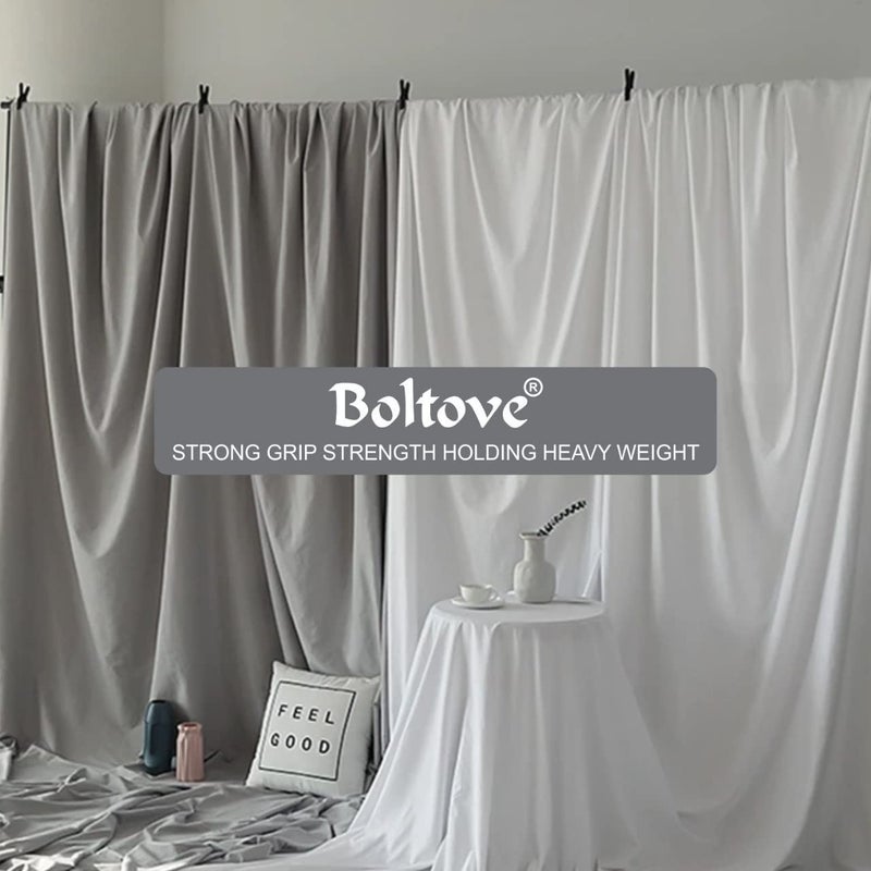 Boltove® 12 PCS Photography Backdrop Support Spring Clamp 4.3"/11cm for Background Muslin, Canvas, Paper, Chromakey Screen, Heavy Duty Clip, Photo Studio, Backdrops Backgrounds Woodworking - Image 3