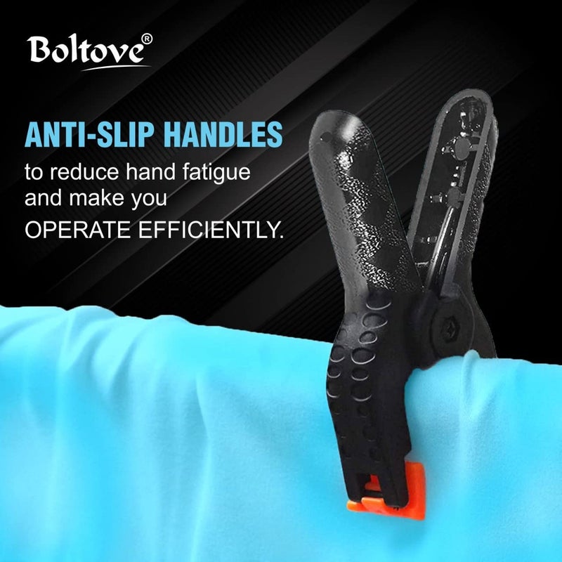 Boltove® 12 PCS Photography Backdrop Support Spring Clamp 4.3"/11cm for Background Muslin, Canvas, Paper, Chromakey Screen, Heavy Duty Clip, Photo Studio, Backdrops Backgrounds Woodworking - Image 4