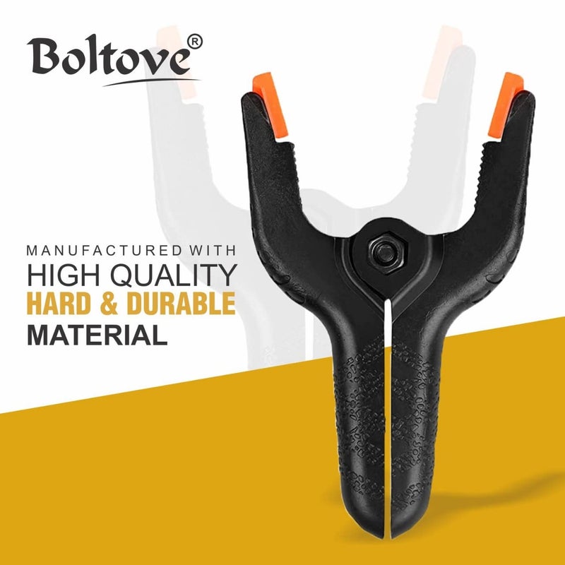 Boltove® 12 PCS Photography Backdrop Support Spring Clamp 4.3"/11cm for Background Muslin, Canvas, Paper, Chromakey Screen, Heavy Duty Clip, Photo Studio, Backdrops Backgrounds Woodworking - Image 5