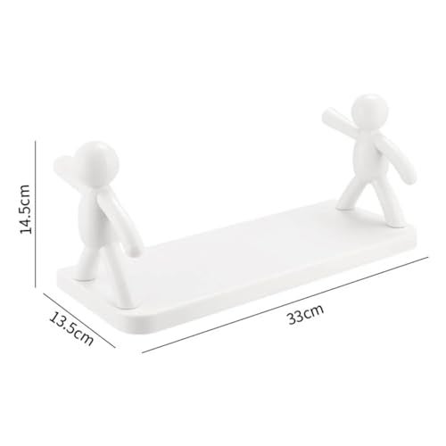 Oblivion Bathroom Stick On Shelf 1 Pc – Heavy Duty Adhesive Wall Mounted Organizer Rack Without Drilling for Bathroom, Toilet, Kitchen & Living Room, Multipurpose Floating Wall Shelf for Home Storage - Image 5