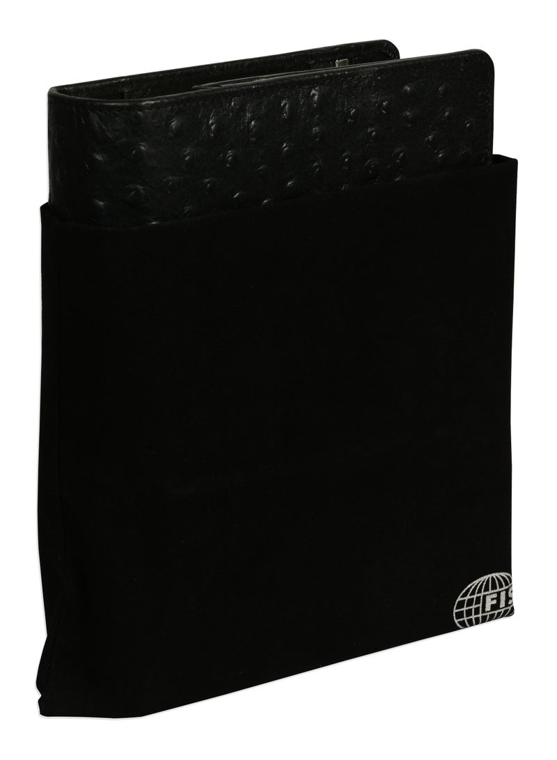 FIS® Leather Organizer  "STRUTHIO" and Activity Journal, Size : (11x17cm), Color : Black_ FSORLO4BK - Image 3