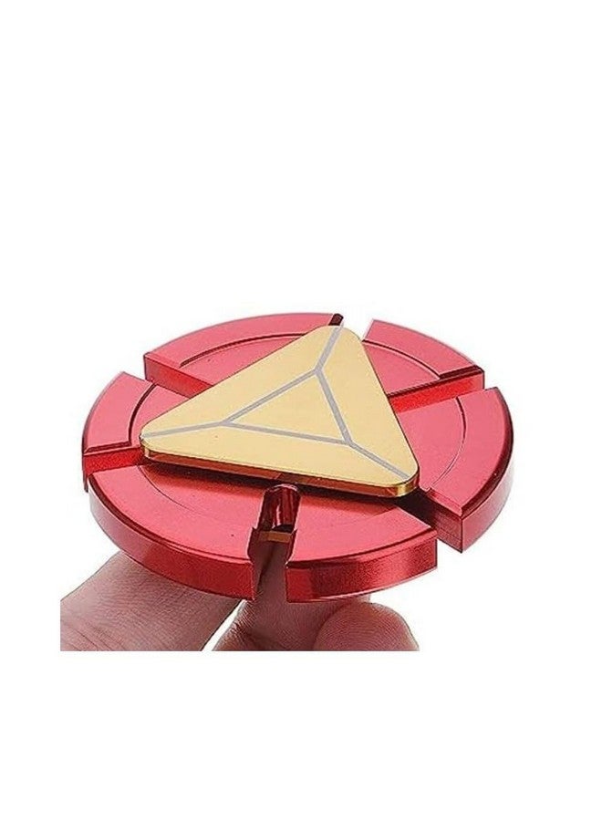 Premsons Premsons® Hand Spinner Desk Toy - High Speed Smooth Finger Spin Sensory Fidget Stress Relief Game Play for Kids & Adults - Birthday Party Gift - Metal - Red & Gold - Image 2