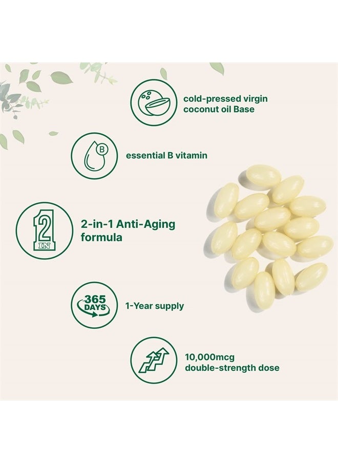Micro Ingredients - Biotin With Hyaluronic Acid, 10000mcg - 365 Softgel - Image 1